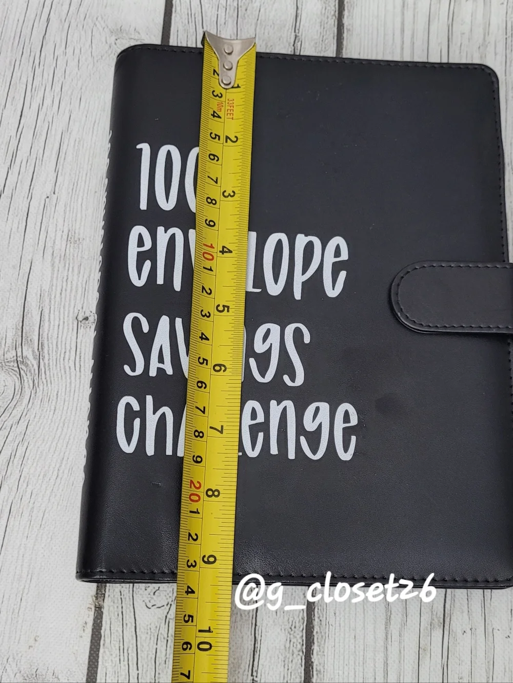 100 Envelope Savings Challenge Wallet - Black